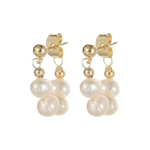 WAW Серьги с золотым покрытием из меди женские