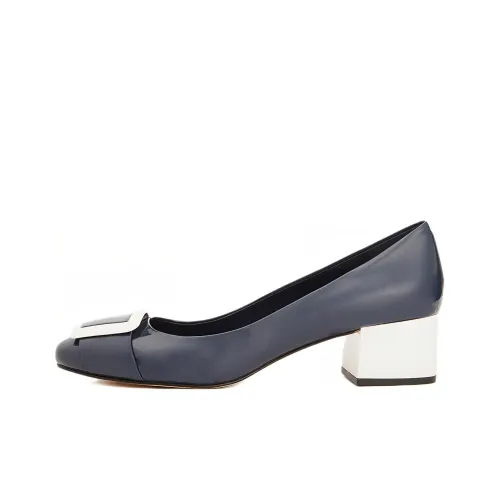 MICHAEL KORS Patsy Квадратный каблук Туфли Мэри Джейн Женские Морской синий