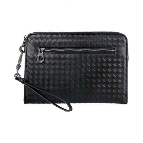 CMLZIUA Клатч из коровьей кожи унисекс черный