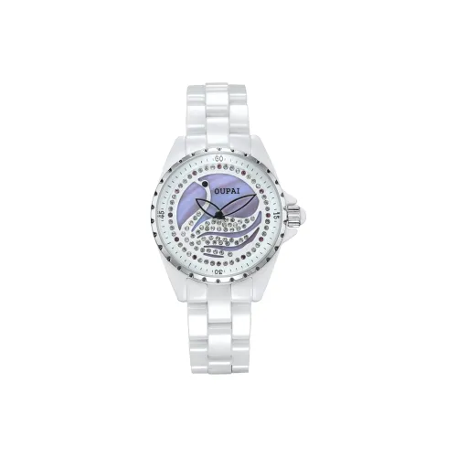 OUPAI Кварцевый механизм керамика ремешок женские часы многоцветный циферблат модель OP80041