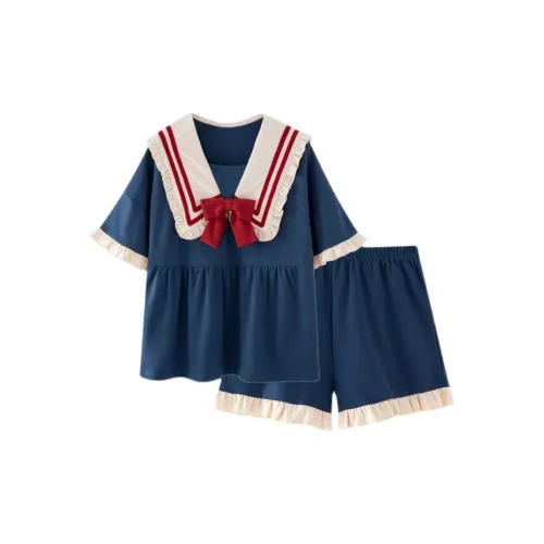 Сон Студенты Спальня Домашний Комплект Пижама Верхняя одежда Готовый Женский