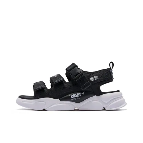 QIAODAN Пляжные сандалии Мужские Черный Белый