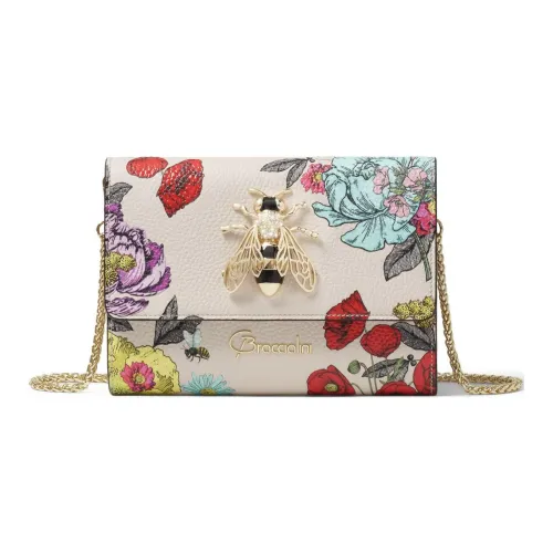 Braccialini Кожа Клатч Женский Светлый Умбра