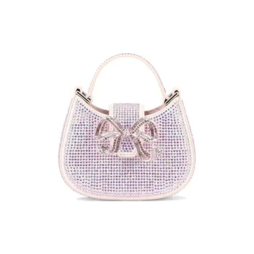 Self Портрет Стразы Сумка через плечо Сумка Микро Женская Светло-розовая