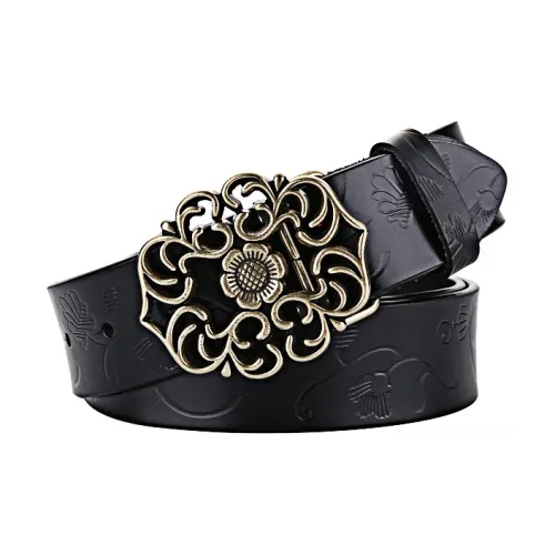 MUSTKOO Натуральная кожа Широкий ремень Винтажная пряжка-пластина Повседневный Универсальный Кожаные ремни Женские