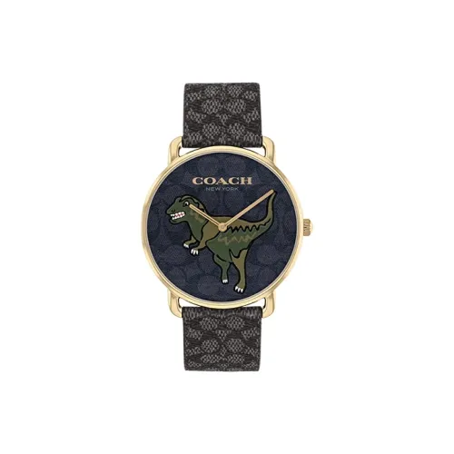 COACH Кварцевый механизм Мужские часы 41mm*41mm*7,5mm Черный