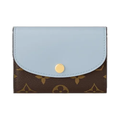 LOUIS VUITTON COINRosalie Покрытый холст Кошелек Женские Синий и Коричневый
