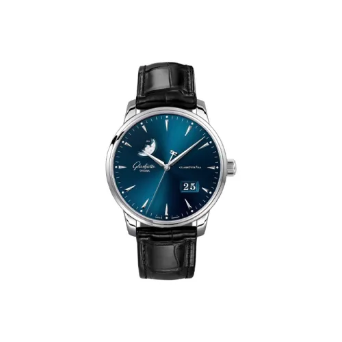 GLASHUTTE ORIGINAL SENATOR Автоматический Механический Часы Мужские 42 мм Синий Циферблат