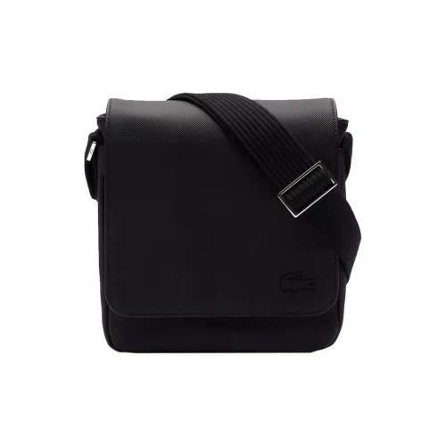 LACOSTE ПУ (полиуретан) Сумка через плечо Сумка на плечо Стандартная Мужская Черная
