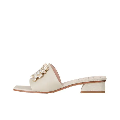 Roger Vivier RV BOUQUET STRASS Слипоны Женские Бежевые