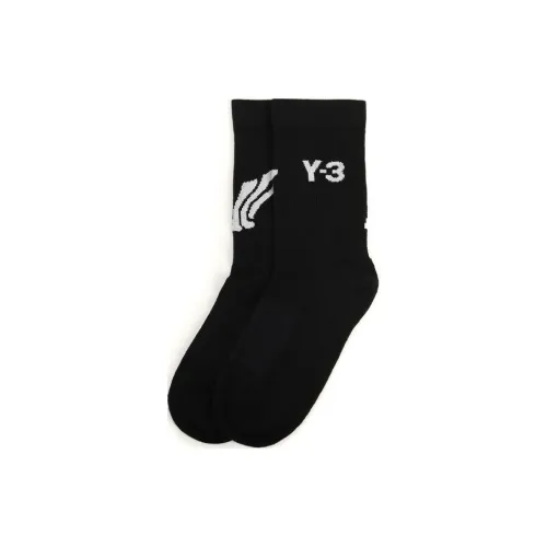 Yohji Yamamoto 1 Pack Черные Мужские Носки до икры MID