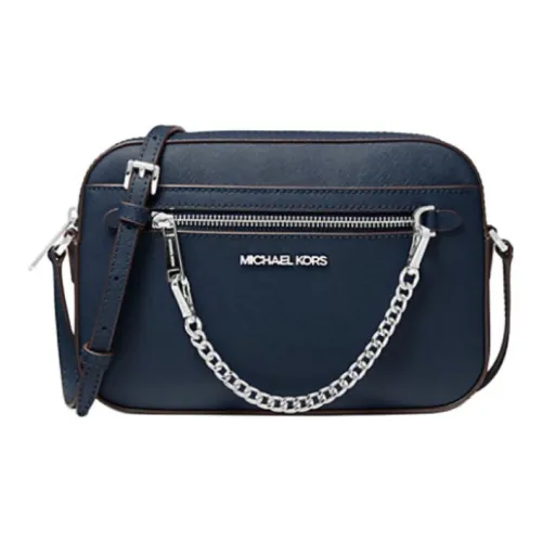 MICHAEL KORS Saffiano кожа через плечо сумка большая женская морской синий