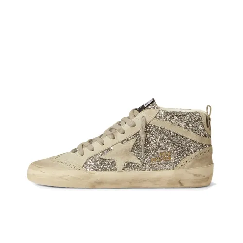 Golden Goose MID Топ Скейтборд Кроссовки Женские Silver