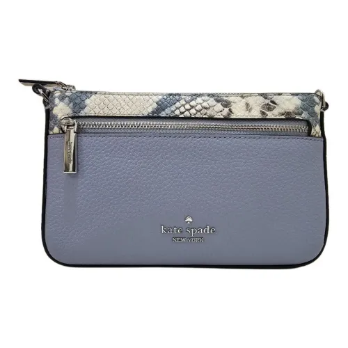 Kate Spade Leila Змеиная кожа с принтом тисненая кожа сумка на запястье женская синяя