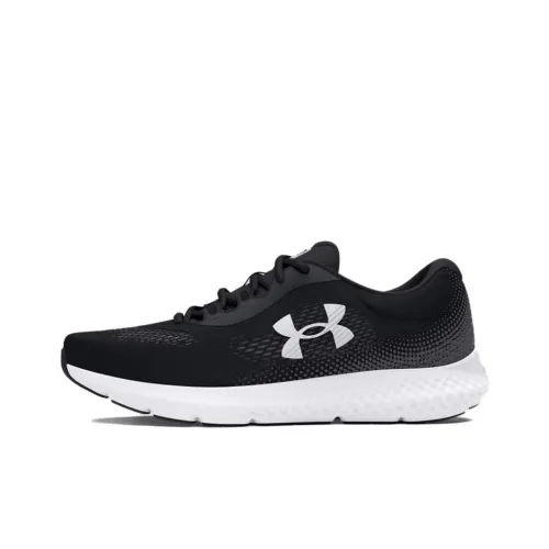 Under Armour Low Топ Беговые кроссовки Мужской Черный белый Широкий крой
