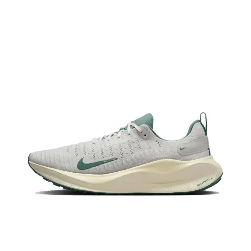 Nike React Infinity Run Flyknit 4 Амортизация Дышащий Поддерживающий Низкий Топ Беговые кроссовки Мужской Серый Зеленый