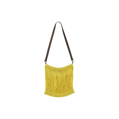 Lemaire Felt And Nylon Комбинированная Сумка Сумка через плечо Сумка через плечо Большая Женская Желтая