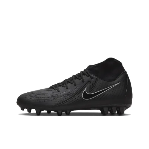 Nike Phantom Luna 2 HG Твердый Ground Shock Absorbers Slip-resistant Футбольные бутсы Унисекс Черный Белый