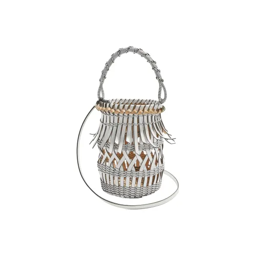 LOEWE Телячья кожа Ведрообразная сумка Женская Белая