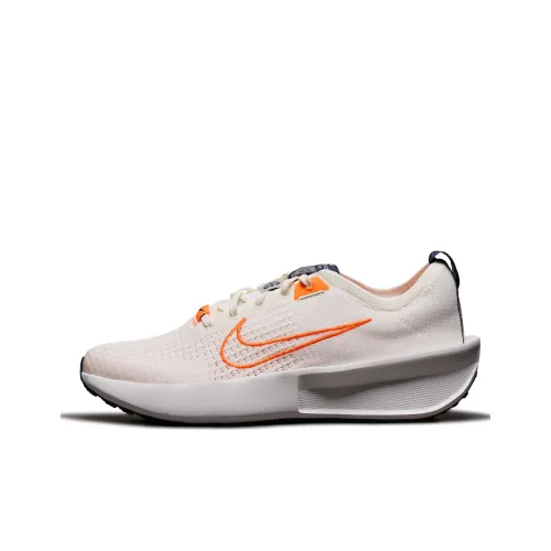 nike Interact Run Slip Resistant Abrasion Resistant Дышащий Низкий Топ Повседневные Беговые кроссовки Унисекс Белый