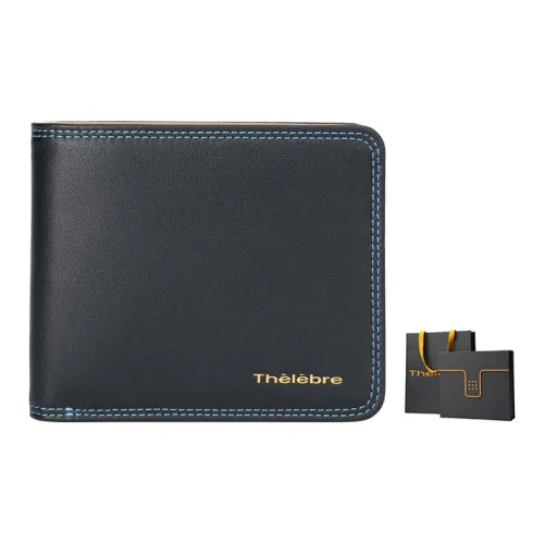 Thereble Коровья кожа Держатель для карт Стандартный Мужской Черный