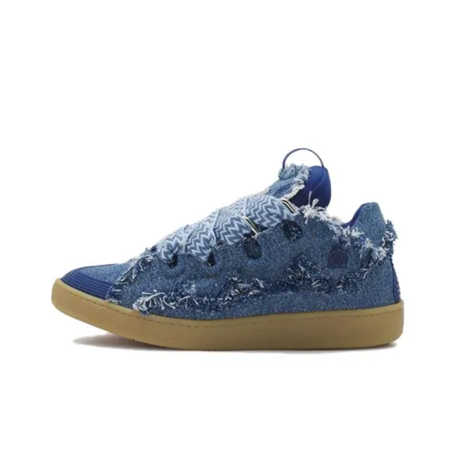 Lanvin Curb Low Топ Скейтборд Кроссовки Женские Темно-синие