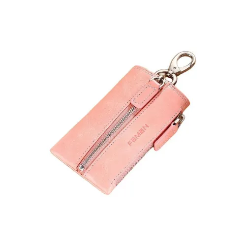 FAMAN Коровья кожа Key Pouch Мужской Румяный розовый