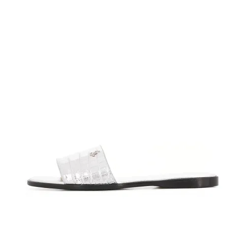 Jimmy Choo Minea Flat Слипоны Женские Серебряные