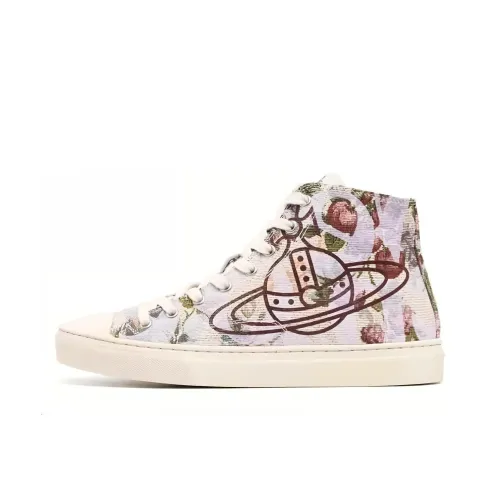 Vivienne Westwood Canvas Shoes High Top Light Purple Men's