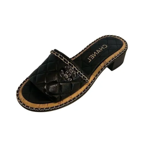 CHANEL Слипоны Черные Женские