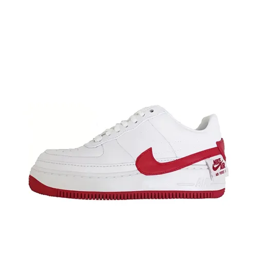 Nike Air Force 1 Jester Deconstruction Lightweight Coating Low Top Скейтборд Кроссовки Женские Белый Красный