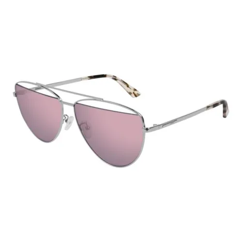 McQ Alexander McQueen Металл Aviator Солнцезащитные очки Унисекс Серебряный