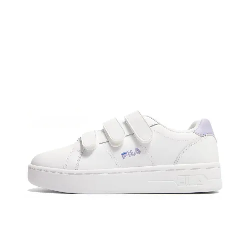 FILA Court Deluxe Устойчивые к истиранию Дышащие Низкие Кроссовки для скейтбординга Женские Белые Фиолетовые
