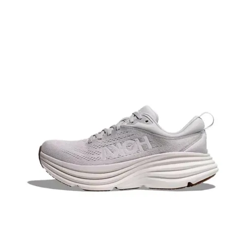 HOKA ONE ONE Bondi 8 Low Топ Повседневные Беговые Кроссовки Женские Серые