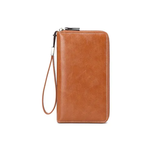 SWISS MILITARY ПУ (полиуретан) Cortex Длинный кошелек Держатель для паспорта Клатч Унисекс Коричневый