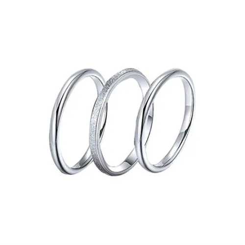 NATURALLYJOJO Кольца из титанового стального сплава Женское серебро