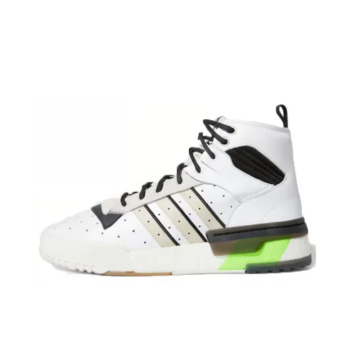 Adidas Originals Rivalry RM или High Топ Скейтборд Кроссовки Унисекс Черный Белый Зеленый Азиатская Версия