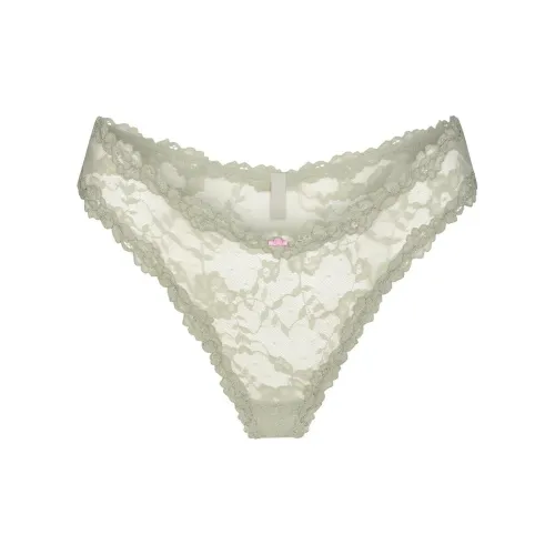 SKIMS Эластичный Кружево DIPPED Стринг Трусы Женские 1 Пачка Тальк Тальк