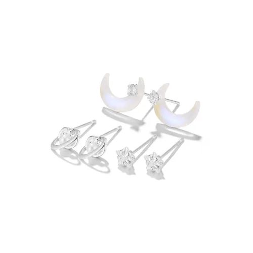 Clect Серьги Набор Три пары Серьги-гвоздики Женские