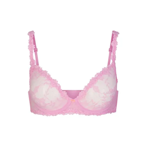 SKIMS Эластичный Кружево Без подкладки Demi Бюстгальтер Женский 1 Пачка Хлопок Конфетный Хлопок Конфетный