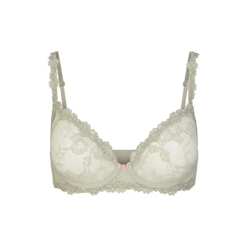 SKIMS Эластичный Кружево Без подкладки Demi Бюстгальтер Женский 1 Пачка Тальк Тальк