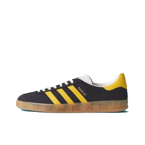 GUCCI X ADIDAS Originals Gazelle Low Скейтборд Кроссовки Мужские Черные Желтые