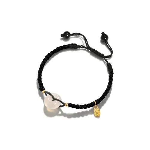 Sanpowa Агат Сплав Браслеты Унисекс Черный Розовый