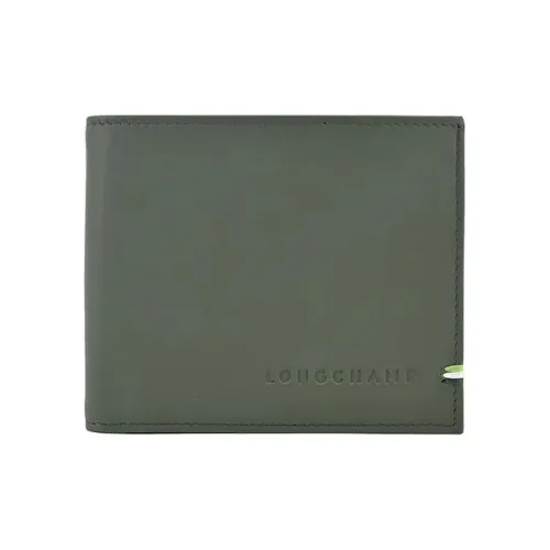 LONGCHAMP Кошелек из коровьей кожи мужской хаки зеленый