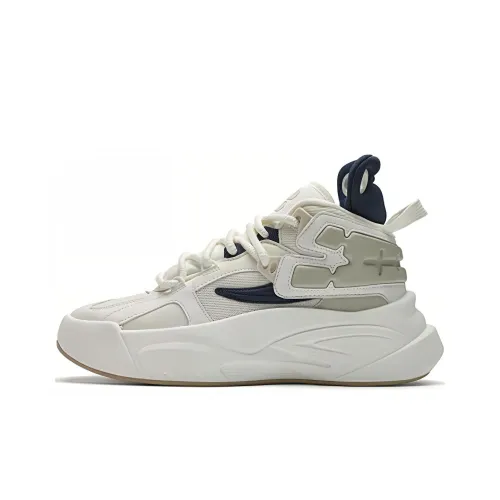 FILA FUSION THE MASH Амортизация Износостойкий Низкий Топ Винтажные Баскетбольные Кроссовки Мужские Белые