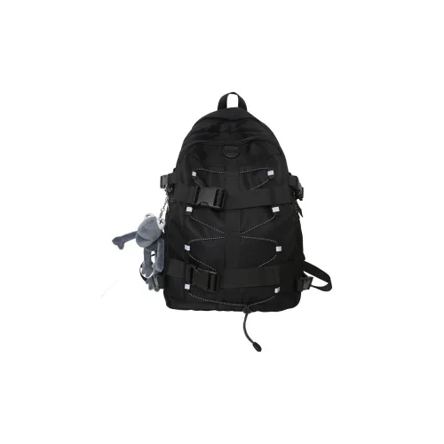 NIGEER Nylon Backpack Standard Unisex Black Light Gray NIGEER Нейлон Рюкзак Стандартный Унисекс Черный Светло-Серый