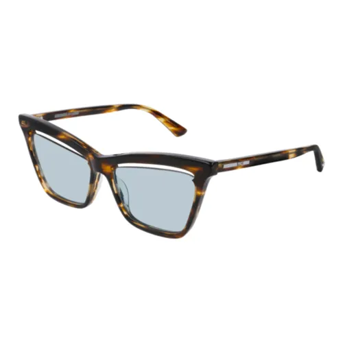 Alexander McQueen Нерегулярная форма Солнцезащитные очки Женские Черепаховый