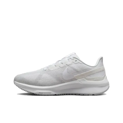 Nike Zoom Structure 25 Амортизаторы Противоскользящие Устойчивые к истиранию Низкий Топ Беговые кроссовки Мужские Белые