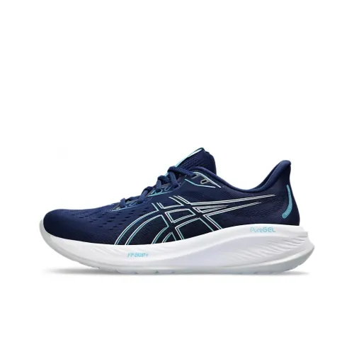Asics Gel CUMULUS 26 Амортизация Износостойкий Низкий Топ Беговые кроссовки Мужской Синий