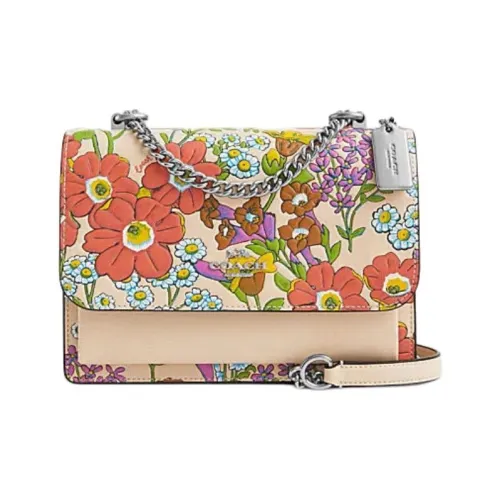 COACH Klare Коровья кожа Сумка через плечо Маленькая Женская Слоновая кость